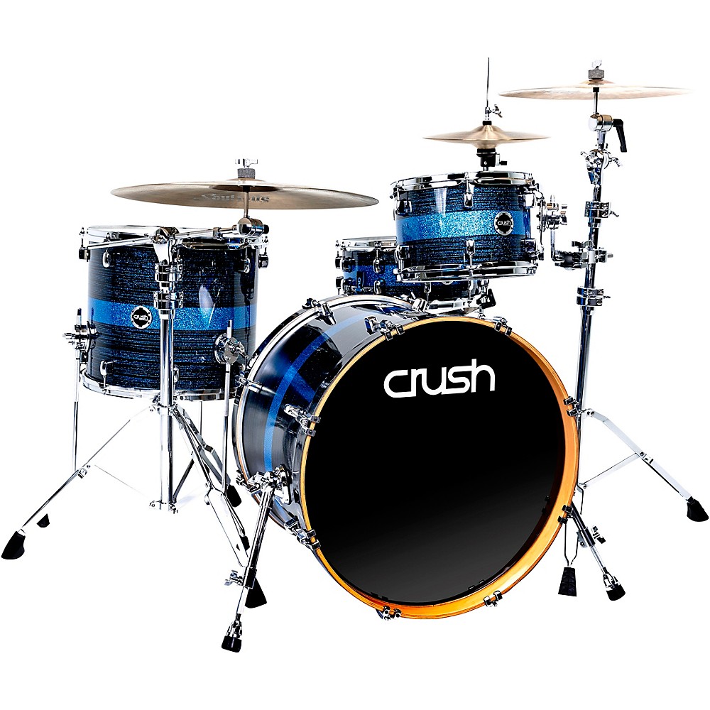 Crush Drums & Percussion Sublime St Maple 3-Piece Shell Pack With 22 In. Bass Drum Blue Crush
