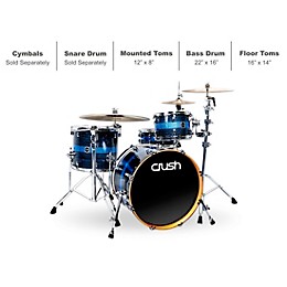 Crush Drums & Percussion Sublime ST Maple 3-Piece Shell Pack with 22 in. Bass Drum Blue Crush
