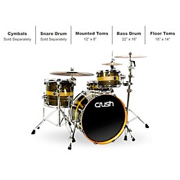 Crush Drums & Percussion Sublime ST Maple 3-Piece Shell Pack with 22 in. Bass Drum Gold Crush