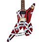 EVH Striped Series Shark Electric Guitar Burgundy with Silver Stripes thumbnail