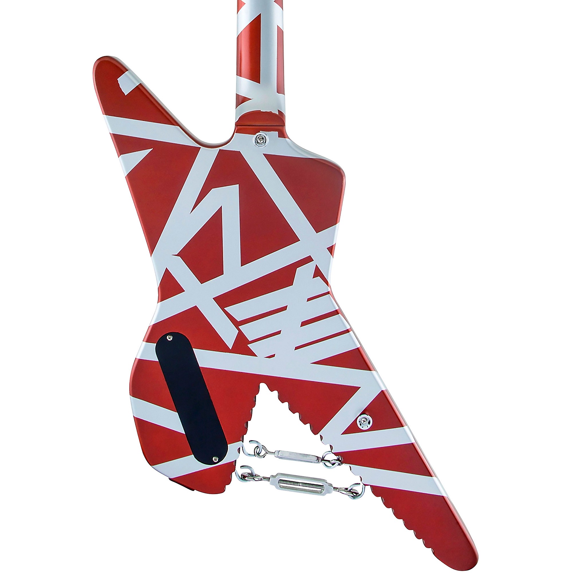 EVH Striped Series Shark Electric Guitar Burgundy with Silver