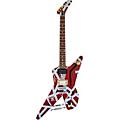 Evh Striped Series Shark Electric Guitar Burgundy With Silver Stripes
