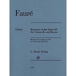 G. Henle Verlag Romance in A Major, Op. 69 Cello and Piano by Fauré