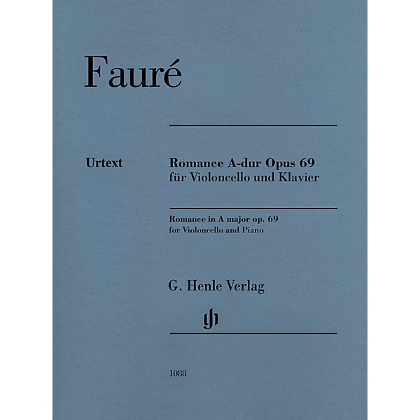G. Henle Verlag Romance in A Major, Op. 69 Cello and Piano by Fauré