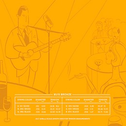 D'Angelico Prohibition Bronze Acoustic Strings, Medium Gauge 12-54