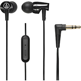 Audio-Technica ATH-CLR100IS SonicFuel In-ear Headphones with In-line Mic & Control Black