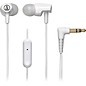 Audio-Technica ATH-CLR100IS SonicFuel In-ear Headphones with In-line Mic & Control White thumbnail
