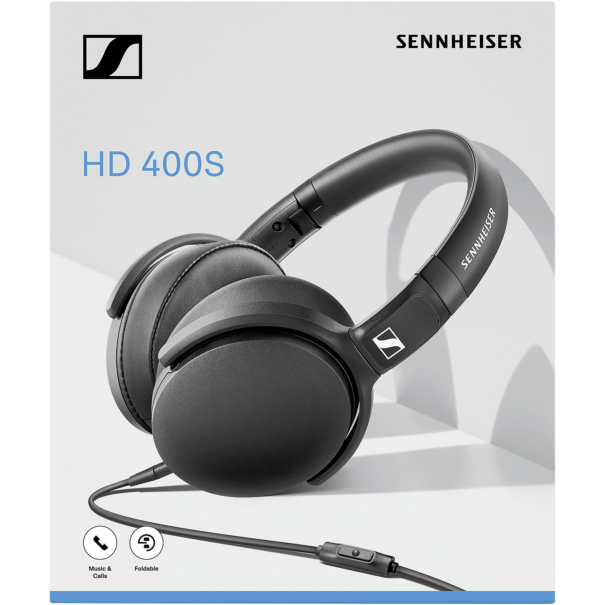 Sennheiser HD 400S Closed shops Back, Around Ear Headphone with One-Button Black Seale