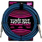 Ernie Ball Woven Straight/Straight Nickel-Plated 1/4" Instrument Cable 20 ft. Black/Blue thumbnail