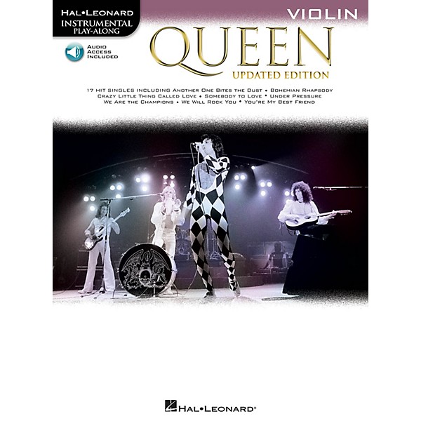Hal Leonard Queen - Updated Edition Violin Instrumental Play-Along Songbook Book/Audio Online