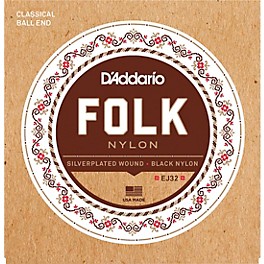 D'Addario Single Folk Nylon Ball End String