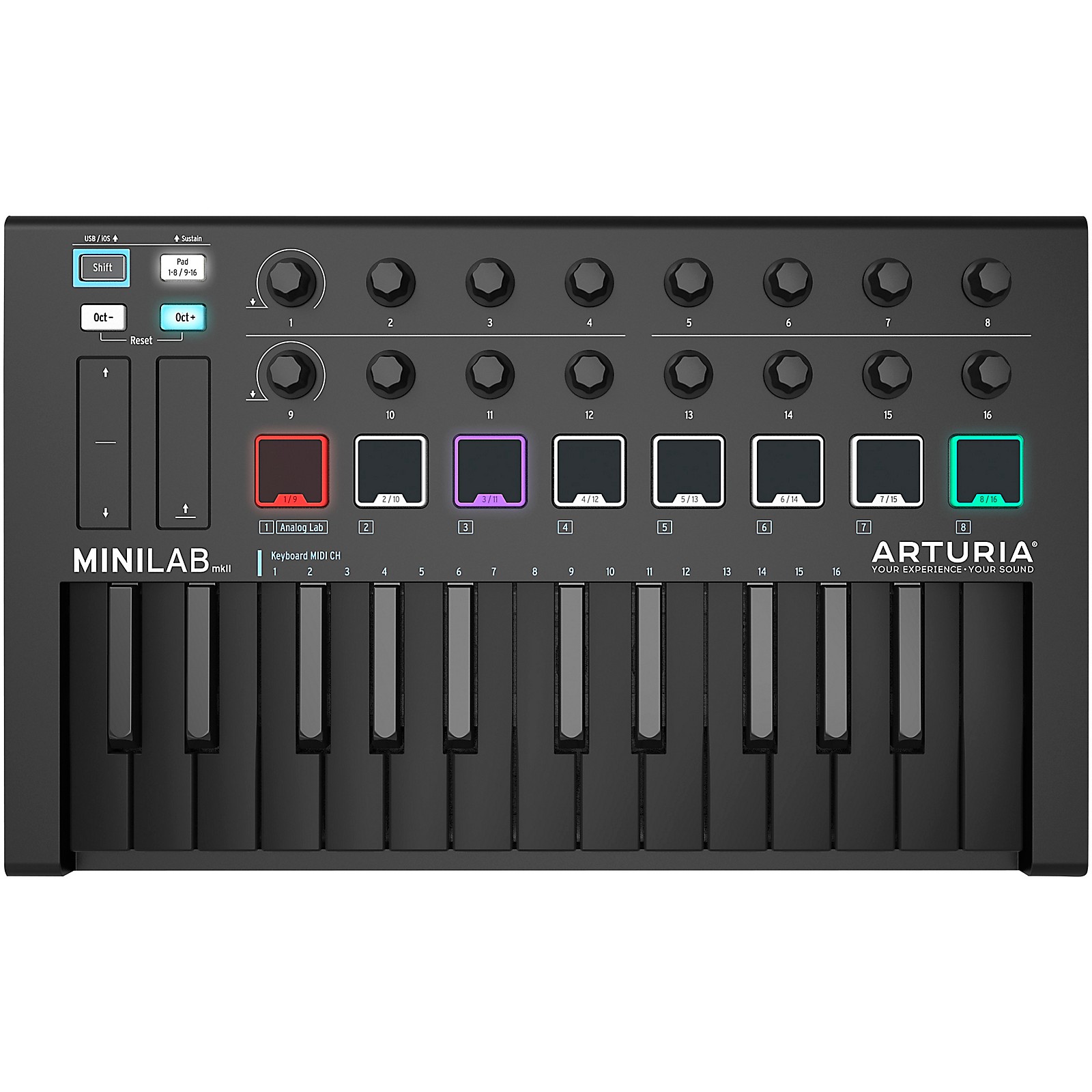 Arturia MiniLab MkII Mini Hybrid Keyboard Controller Deep Black