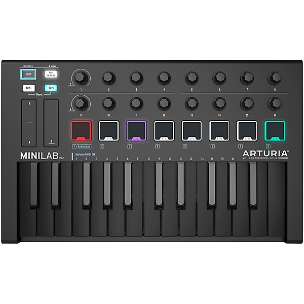 Arturia Keylab 25 Midi Controller Keyboard Mixer Synthesizer Drum Machine