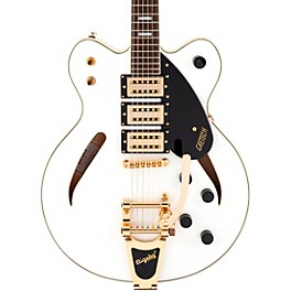 Gretsch Guitars G2627T S... Gretsch Guitars G2627T Streamliner Center Block 3-Pickup Cateye With Bigsby Electric Guitar White