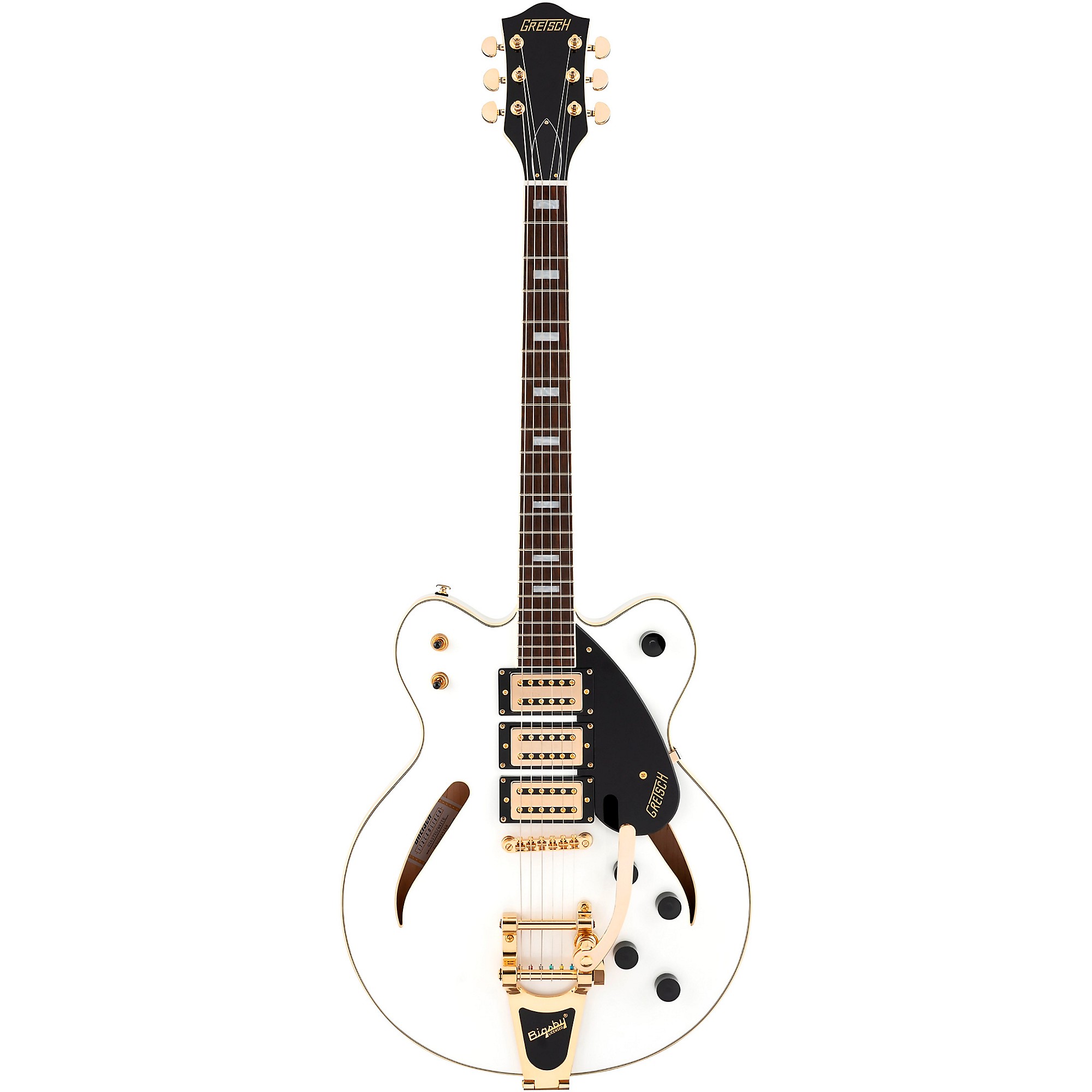 Gretsch Guitars G2627T Streamliner Center Block 3-Pickup Cateye With Bigsby  Electric Guitar White