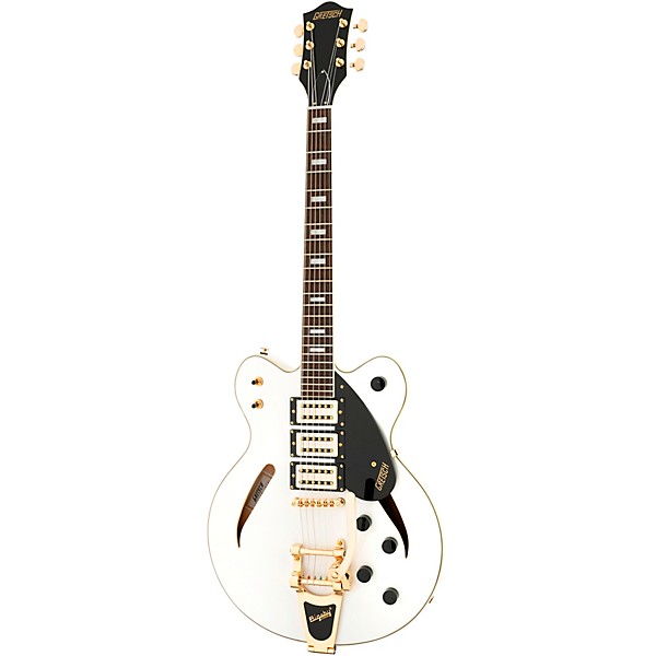 Gretsch Guitars G2627T Streamliner Center Block 3-Pickup Cateye With Bigsby Electric Guitar White
