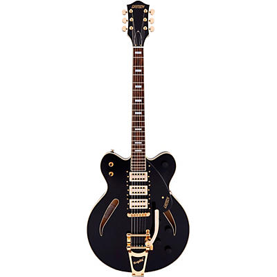Gretsch Guitars G2627t Streamliner Center Block 3-Pickup Cateye With Bigsby Electric Guitar Black for sale