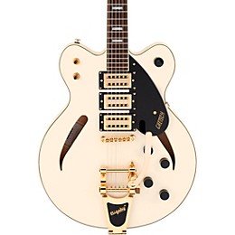 Gretsch Guitars G2627T Streamliner Center Block 3-Pickup Cateye With Bigsby Electric Guitar Vintage White