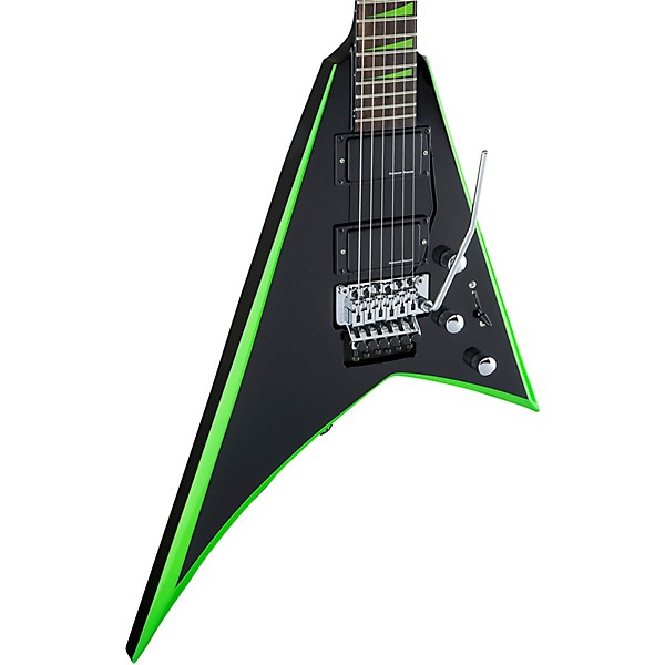 Jackson X Series Rhoads RRX24 Electric Guitar Black with Neon Green Bevels