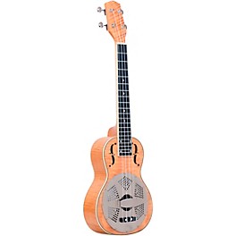 Gold Tone Tenor-Scale Curly Maple Resonator Ukulele with Gig Bag Natural