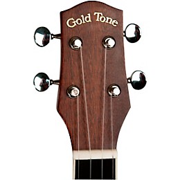 Open Box Gold Tone Left-Handed Tenor-Scale Metal Body Resonator Ukulele with Gig Bag Level 1 Natural