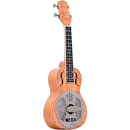 Gold Tone Concert-Scale Curly Maple Resonator Ukulele with Gig Bag Natural