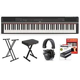 Yamaha P-125A Digital Piano Keyboard Package Black Deluxe Package