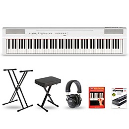 Yamaha P-125A Digital Piano Keyboard Package White Deluxe Package