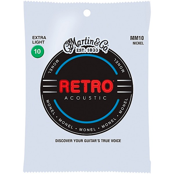 Martin MM10 Retro Extra Light Acoustic Guitar Strings