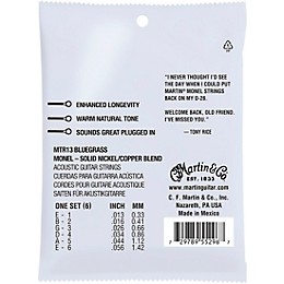 Martin MTR13 Retro Bluegrass (Tony Rice's Choice) Acoustic Guitar Strings