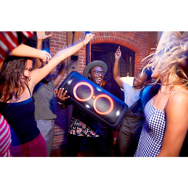 Open Box JBL PartyBox 300 Wireless Bluetooth Speaker with Lighting Effects Level 1  Black