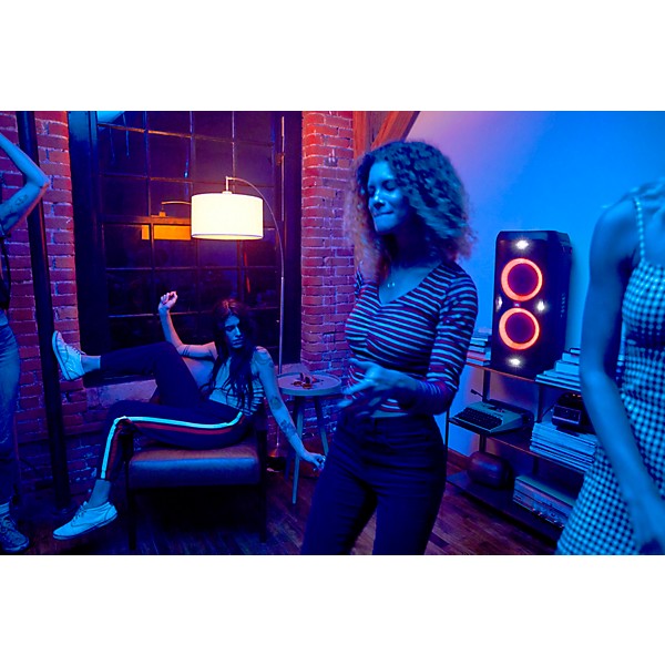 Open Box JBL PartyBox 300 Wireless Bluetooth Speaker with Lighting Effects Level 1  Black