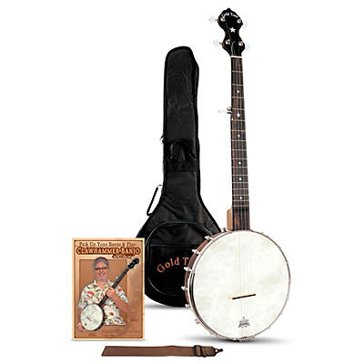 Gold Tone Cc-Ota/L Left-Handed A-Scale Cripple Creek Banjo Clawhammer Package Vintage Brown for sale