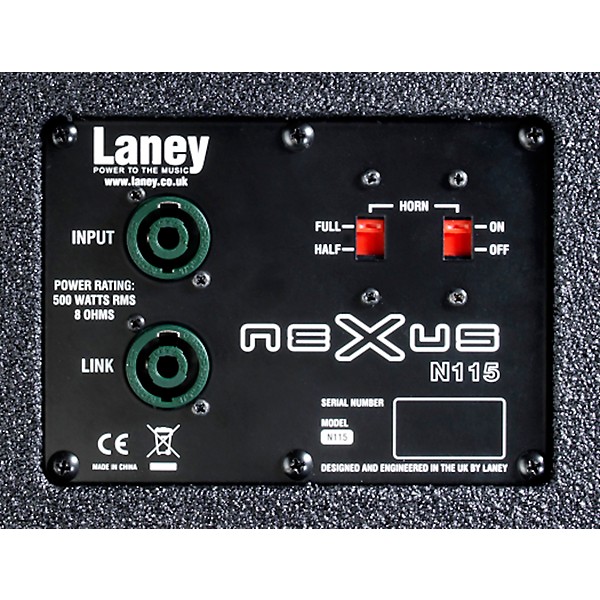 Open Box Laney Nexus N115 400W 1x15 Bass Speaker Cabinet Level 1 Black