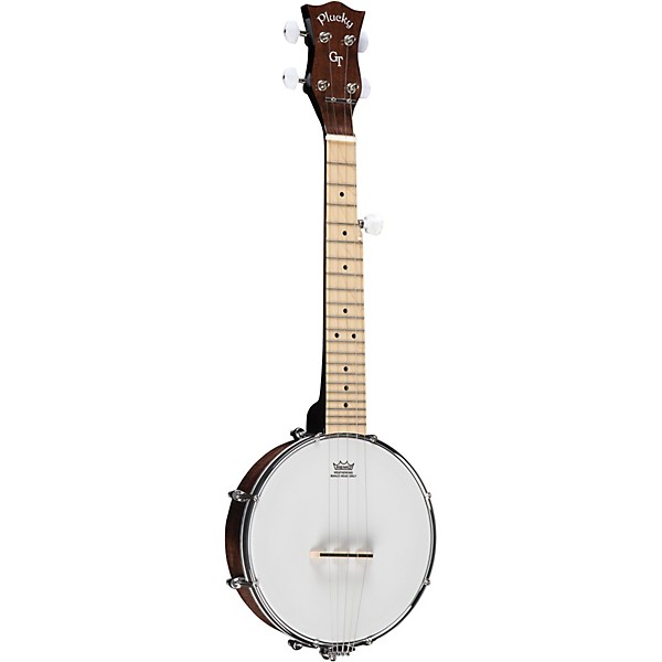Gold Tone Left-Handed Plucky Traveler Banjo with Gig Bag Vintage Brown