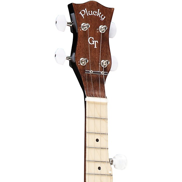 Gold Tone Left-Handed Plucky Traveler Banjo with Gig Bag Vintage Brown