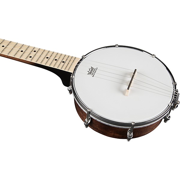 Gold Tone Left-Handed Plucky Traveler Banjo with Gig Bag Vintage Brown