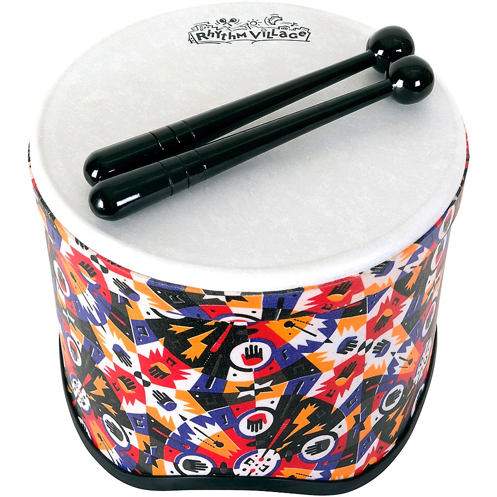 Rhythm Tech Rhythm Village Benkadi Club Series 10 in. Tom with Mallets 10 x 8 in. Benkadi Burst
