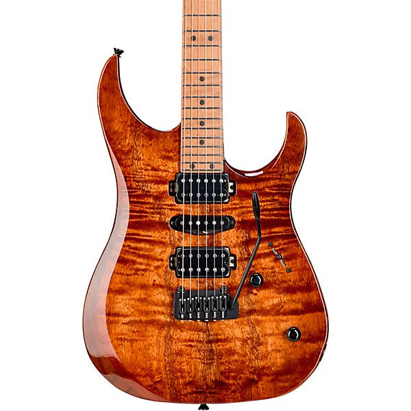 LsL Instruments XT4-DX 24-Fret Exotic HSH Koa Top Electric Guitar Faded Iced Tea Burst