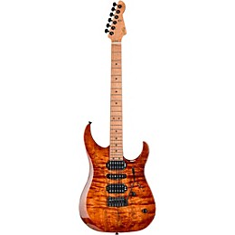 LsL Instruments XT4-DX 24-Fret Exotic HSH Koa Top Electric Guitar Faded Iced Tea Burst