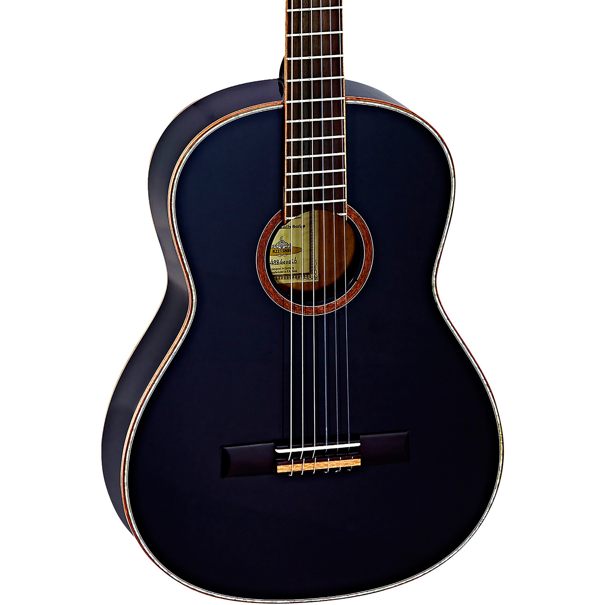 Ortega Family Series R221SNBK Slim Neck Classical Guitar Gloss
