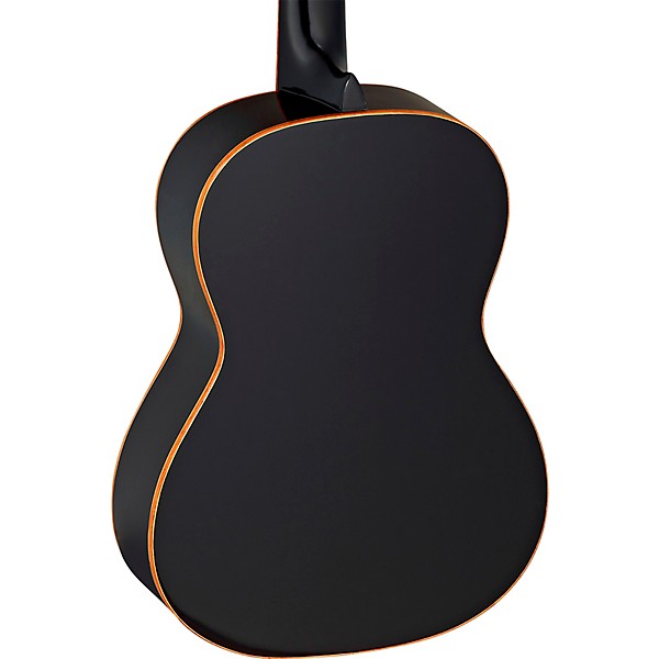 Ortega Family Series R221BK-7/8 7/8 Size Classical Guitar Gloss Black 0.875