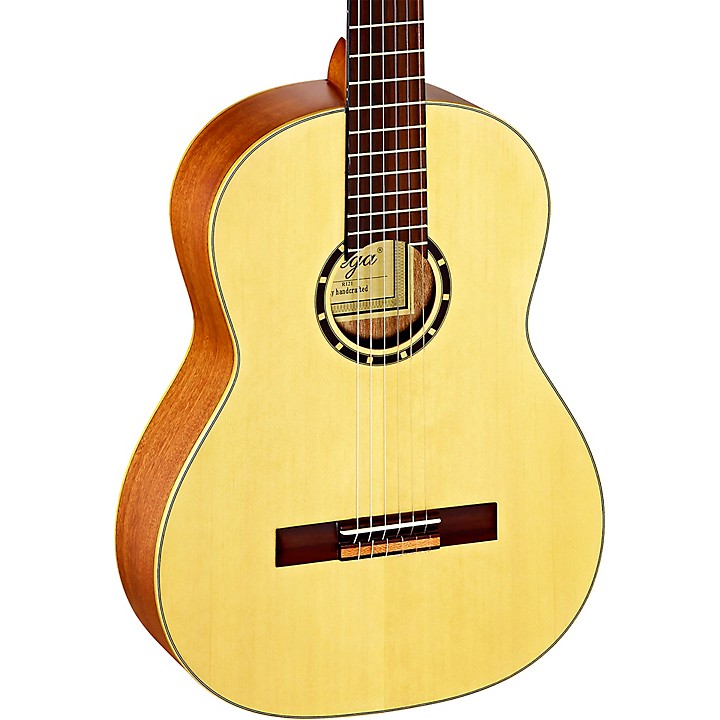 Ortega Family Series R121SN Full Size Slim Neck Classical Guitar Satin Natural Guitar Center