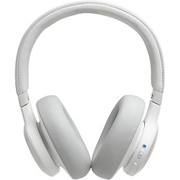 JBL LIVE 650BTNC Wireless Over-Ear Noise-Cancelling Headphones White