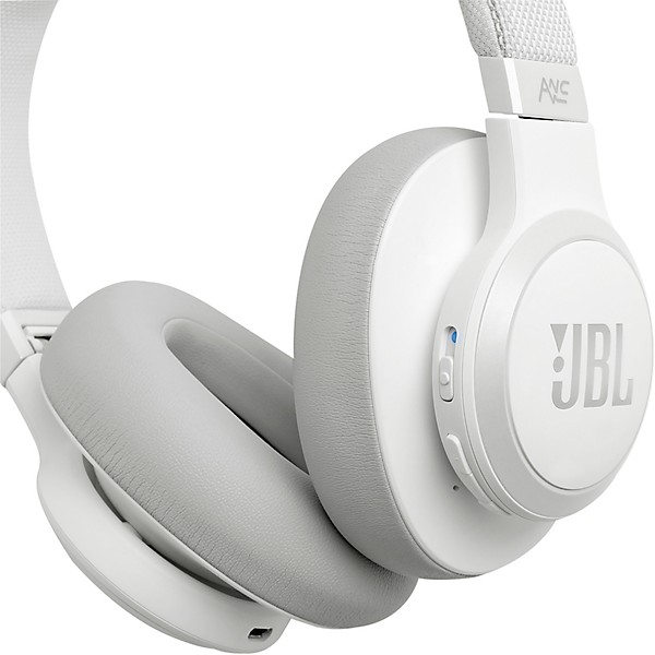 JBL LIVE 650BTNC Wireless Over-Ear Noise-Cancelling Headphones White