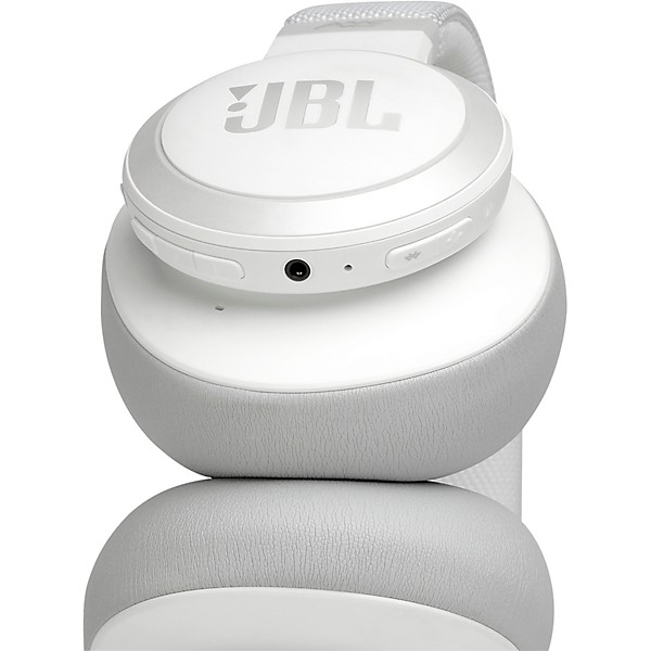 JBL LIVE 650BTNC Wireless Over-Ear Noise-Cancelling Headphones White