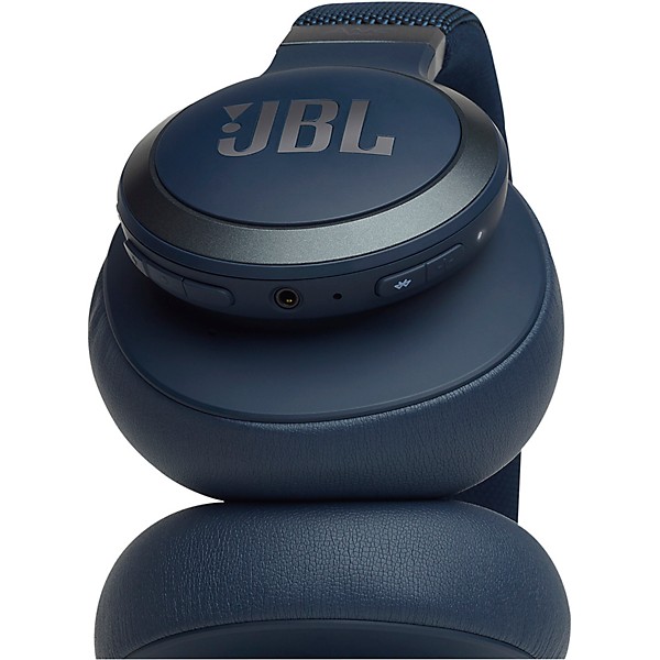 JBL LIVE 650BTNC Wireless Over-Ear Noise-Cancelling Headphones Blue