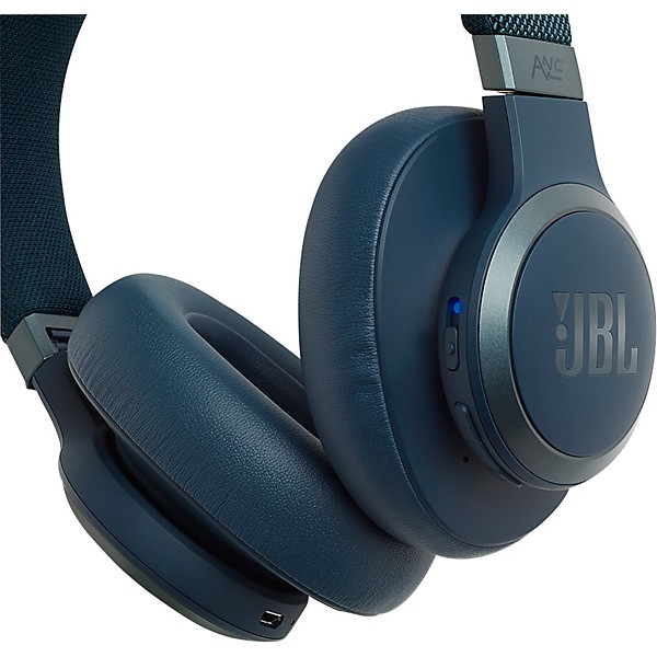 JBL LIVE 650BTNC Wireless Over-Ear Noise-Cancelling Headphones Blue