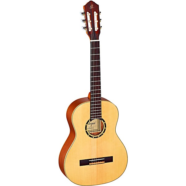 Open Box Ortega Family Series R121-3/4 3/4 Size Classical Guitar Level 2 Satin Natural, 0.75 194744742507