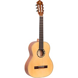 Ortega Family Series R121L-3/4 3/4 Size Left-Handed Classical Guitar Satin Natural 0.75
